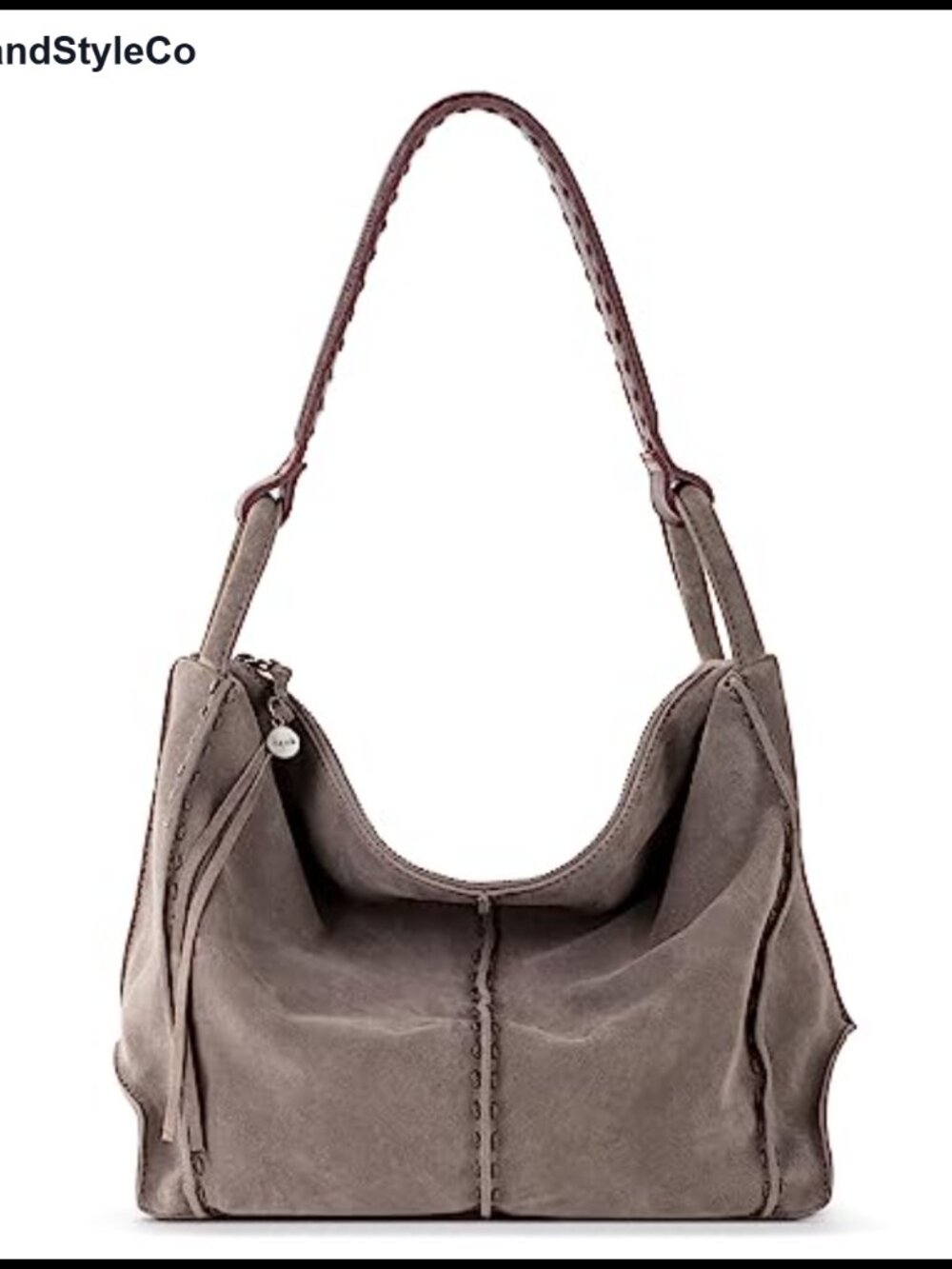 Large Leather Hobo Purse with Zipper Pocket for Everyday & Travel